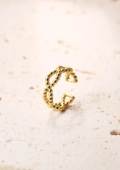 Ear Cuffs | Ohrstecker | Hey Happiness Doppelt Gedrehter Ear Cuff Ohrring Sterlingsilber in Gold