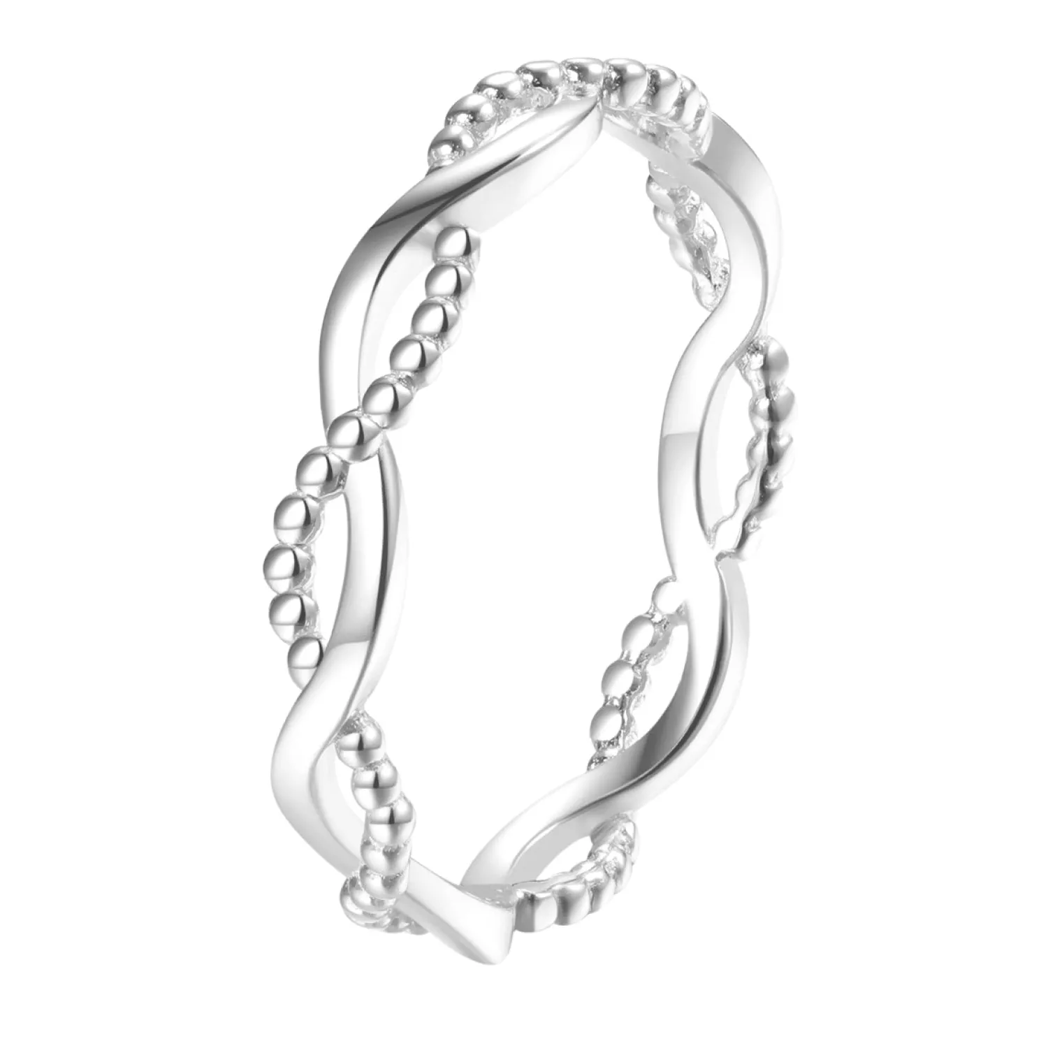Schlichte Ringe | Hey Happiness Doppelt Gedrehter Ring Sterlingsilber Silver