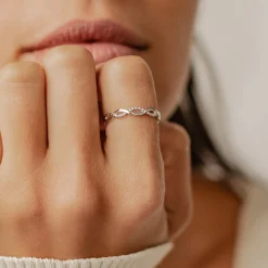 Schlichte Ringe | Hey Happiness Doppelt Gedrehter Ring Sterlingsilber Silver