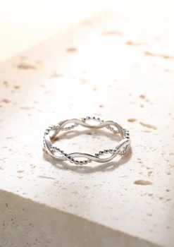Schlichte Ringe | Hey Happiness Doppelt Gedrehter Ring Sterlingsilber Silver