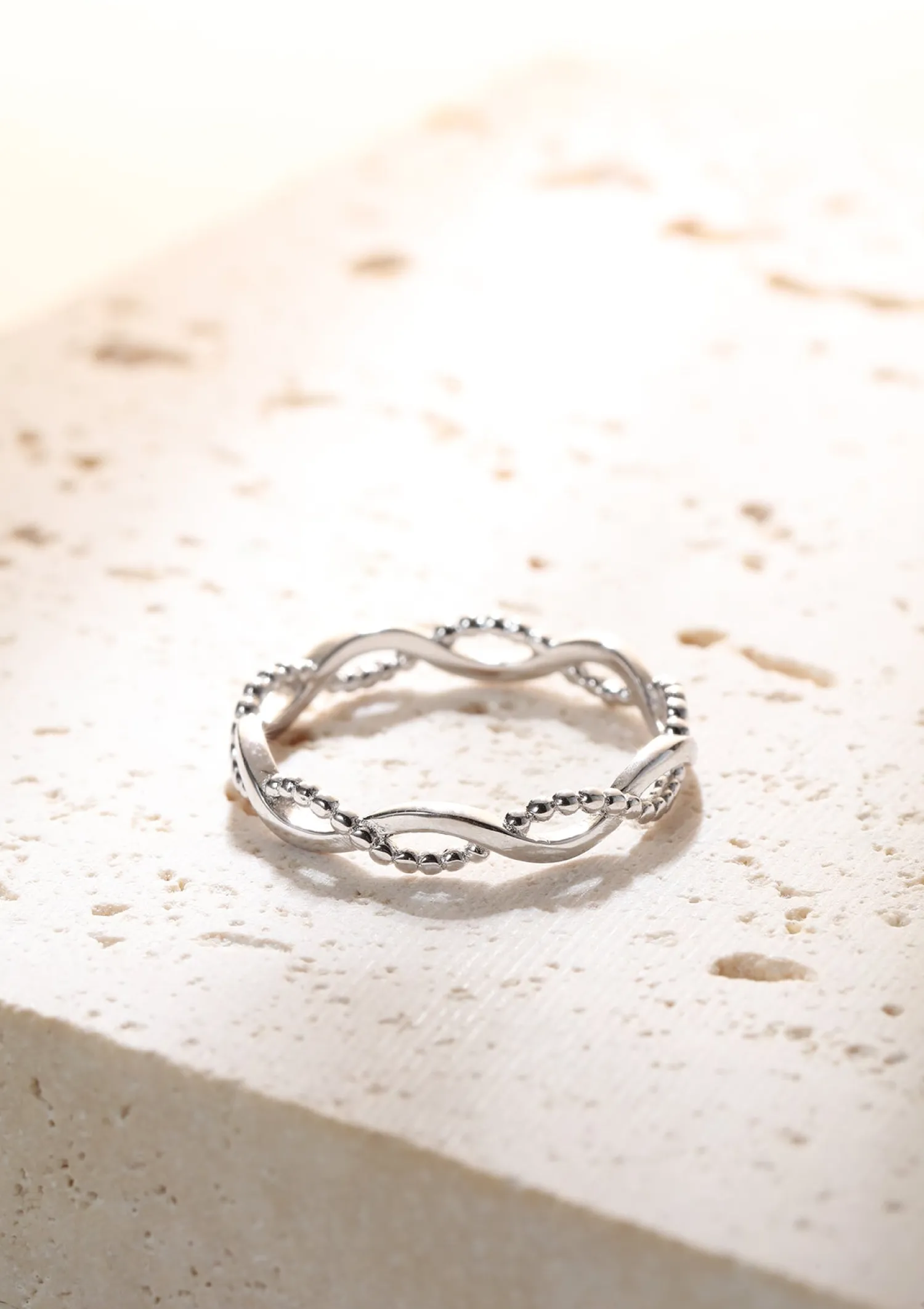 Schlichte Ringe | Hey Happiness Doppelt Gedrehter Ring Sterlingsilber Silver