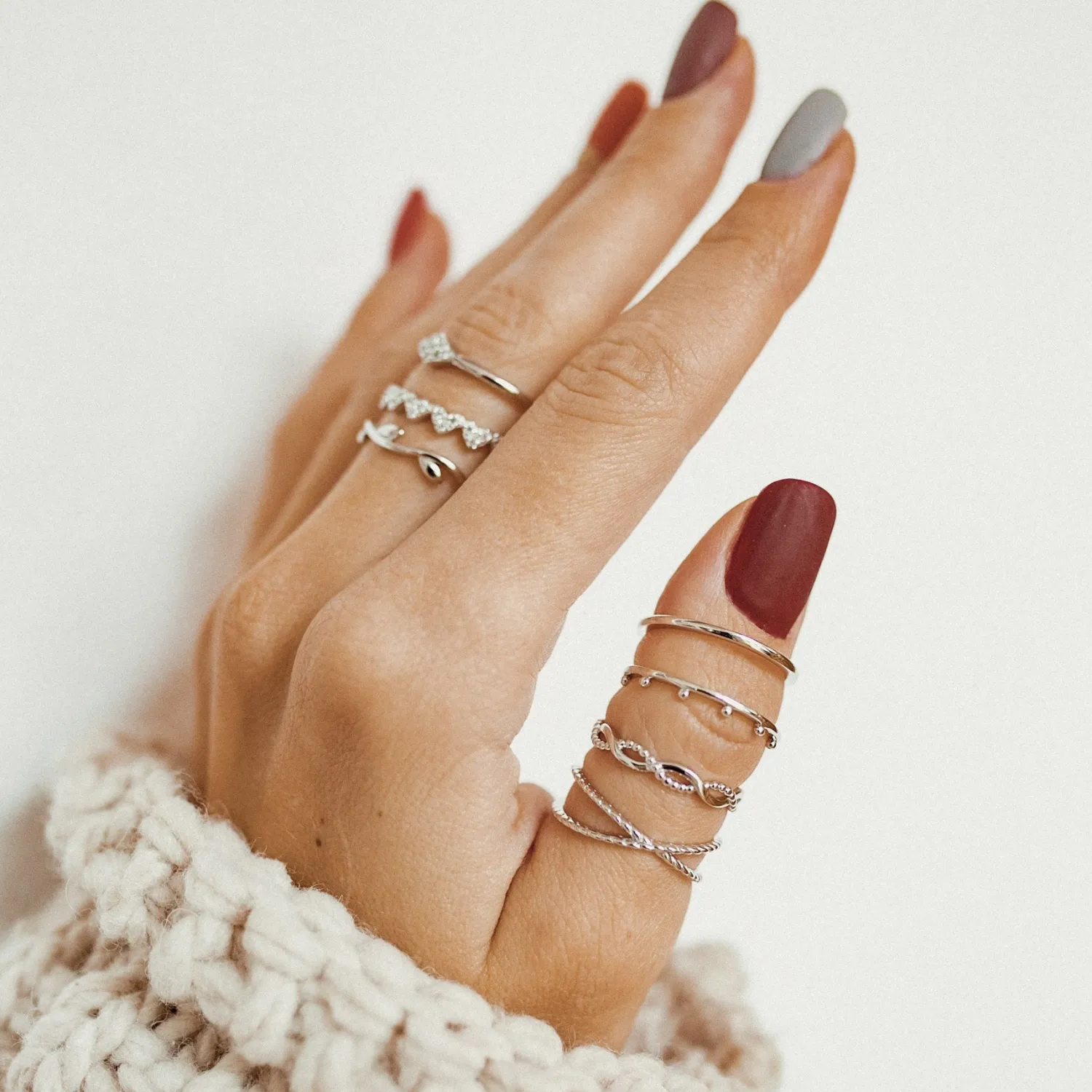 Schlichte Ringe | Hey Happiness Doppelt Gedrehter Ring Sterlingsilber Silver