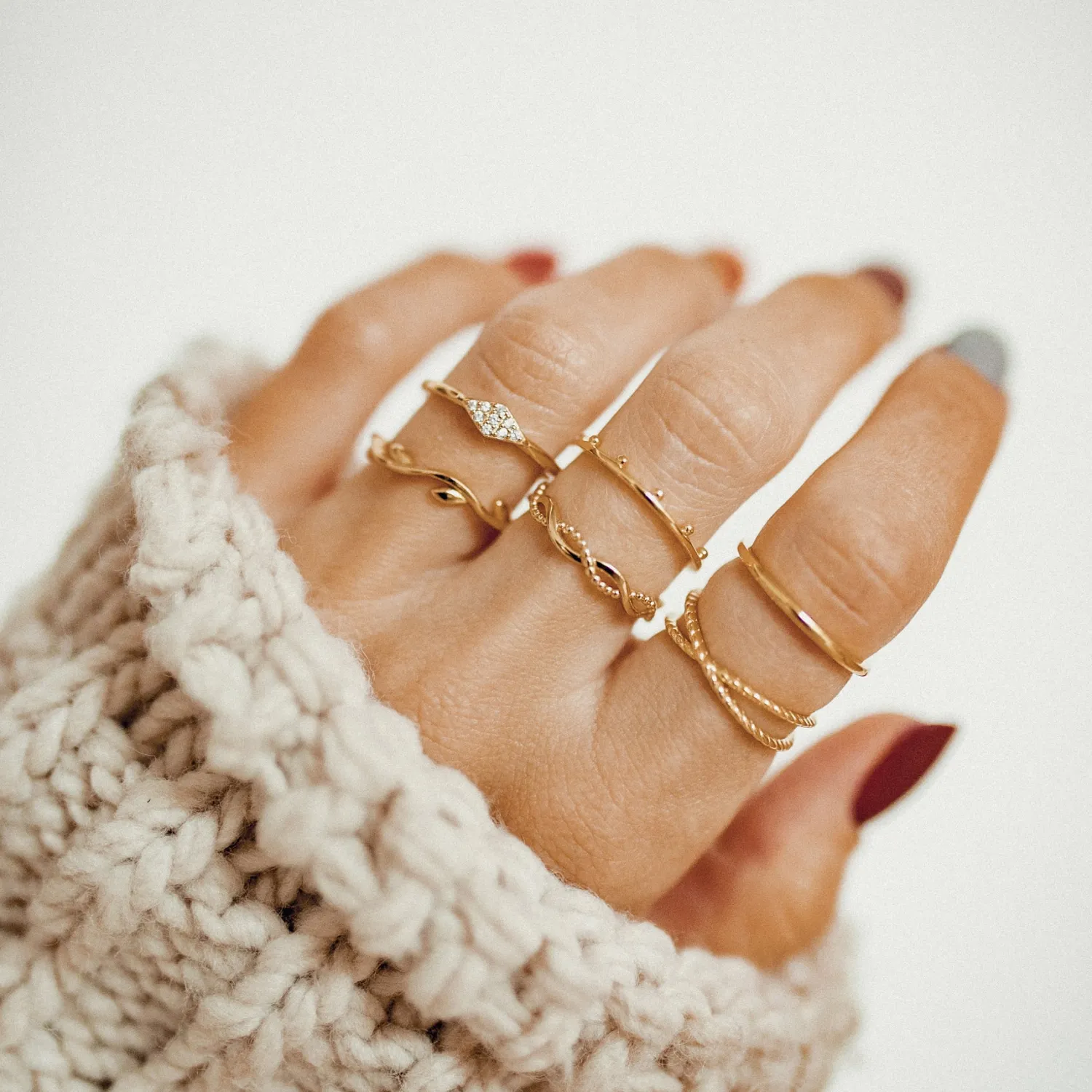Schlichte Ringe | Hey Happiness Doppelt Gedrehter Ring Sterlingsilber Silver