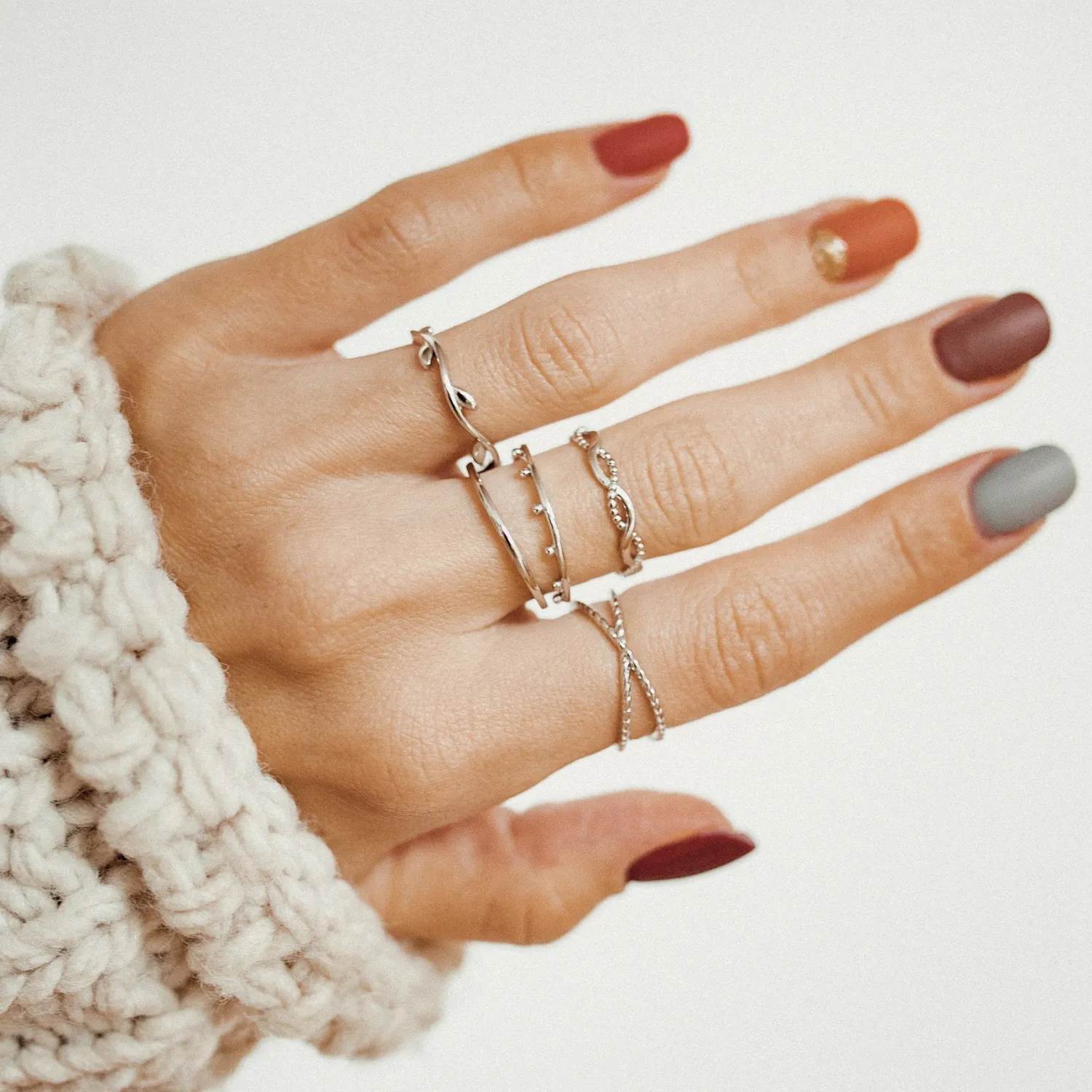 Schlichte Ringe | Hey Happiness Doppelt Gedrehter Ring Sterlingsilber Silver