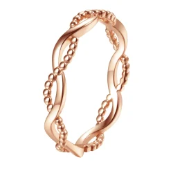 Schlichte Ringe | Hey Happiness Doppelt Gedrehter Ring Sterlingsilber in Gold