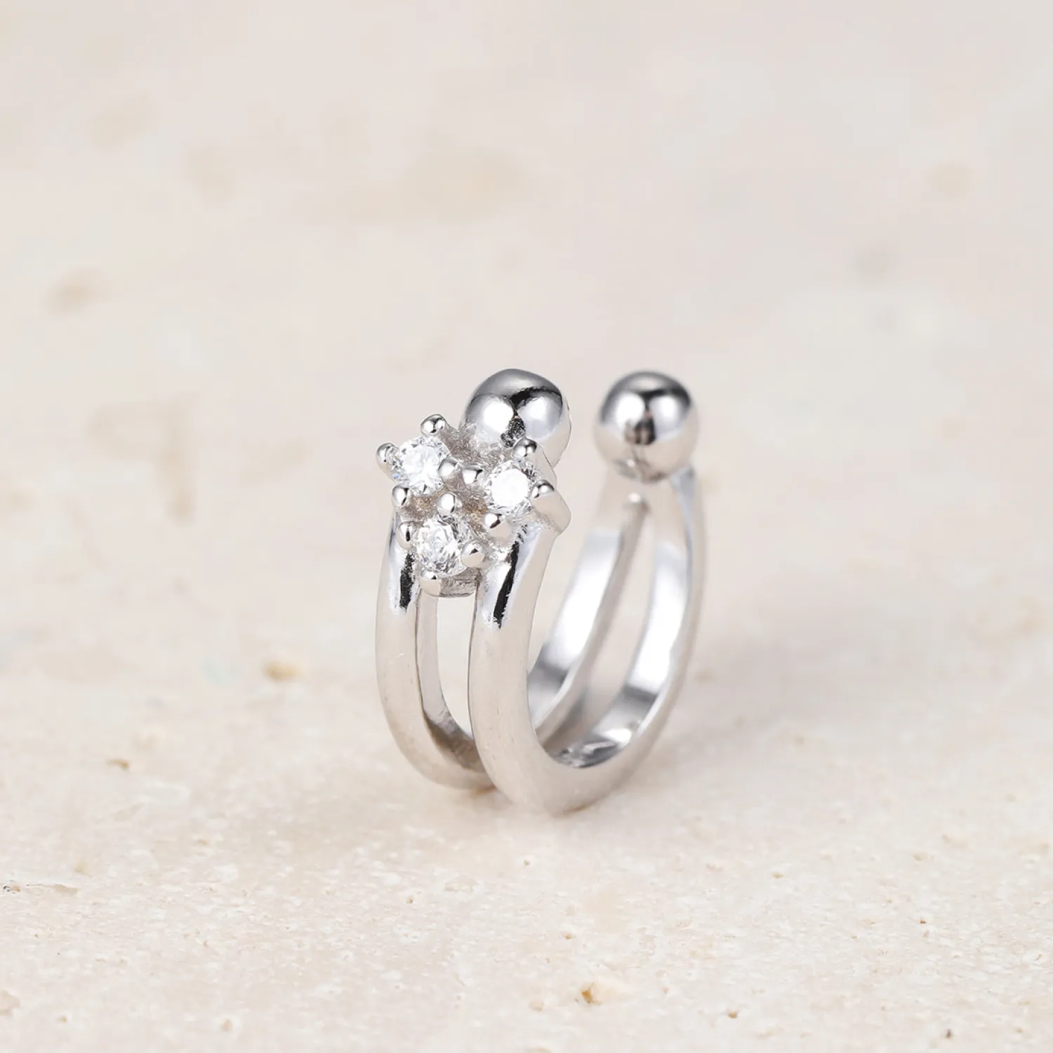Ohrstecker | Hey Happiness Drei Sterne Ear Cuff Sterlingsilber Silver