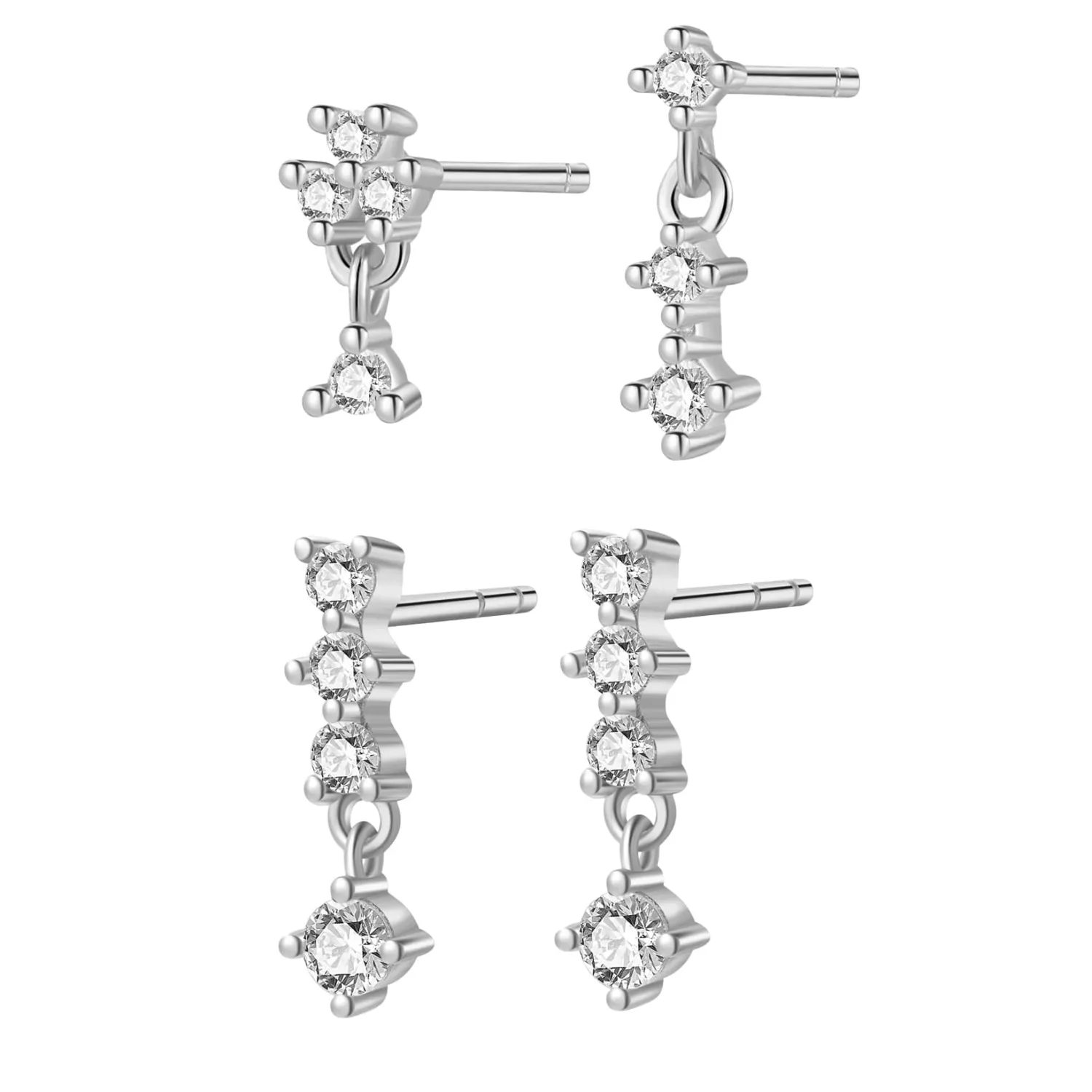 Earring Stack Sets | Hey Happiness Drop Ohrringe Set Sterlingsilber
