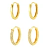 Earring Stack Sets | Creolen | Hey Happiness Duo Edelsteine & Klassische Band Creolen Set