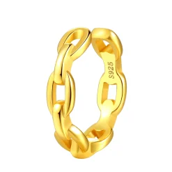 Ear Cuffs | Ohrstecker | Hey Happiness Ear Cuff Ohrringe im Kettendesign Sterlingsilber in Gold