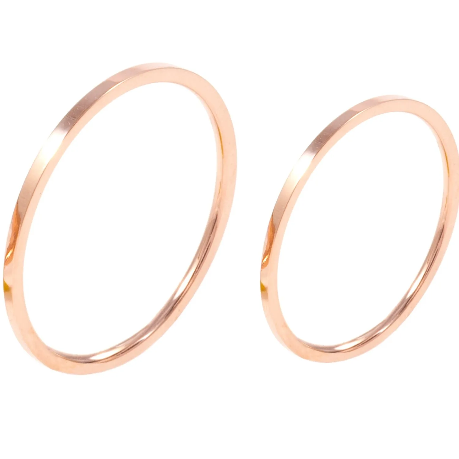 Schlichte Ringe | Hey Happiness Edelstahl Ring Set in Rosegold Rose Gold