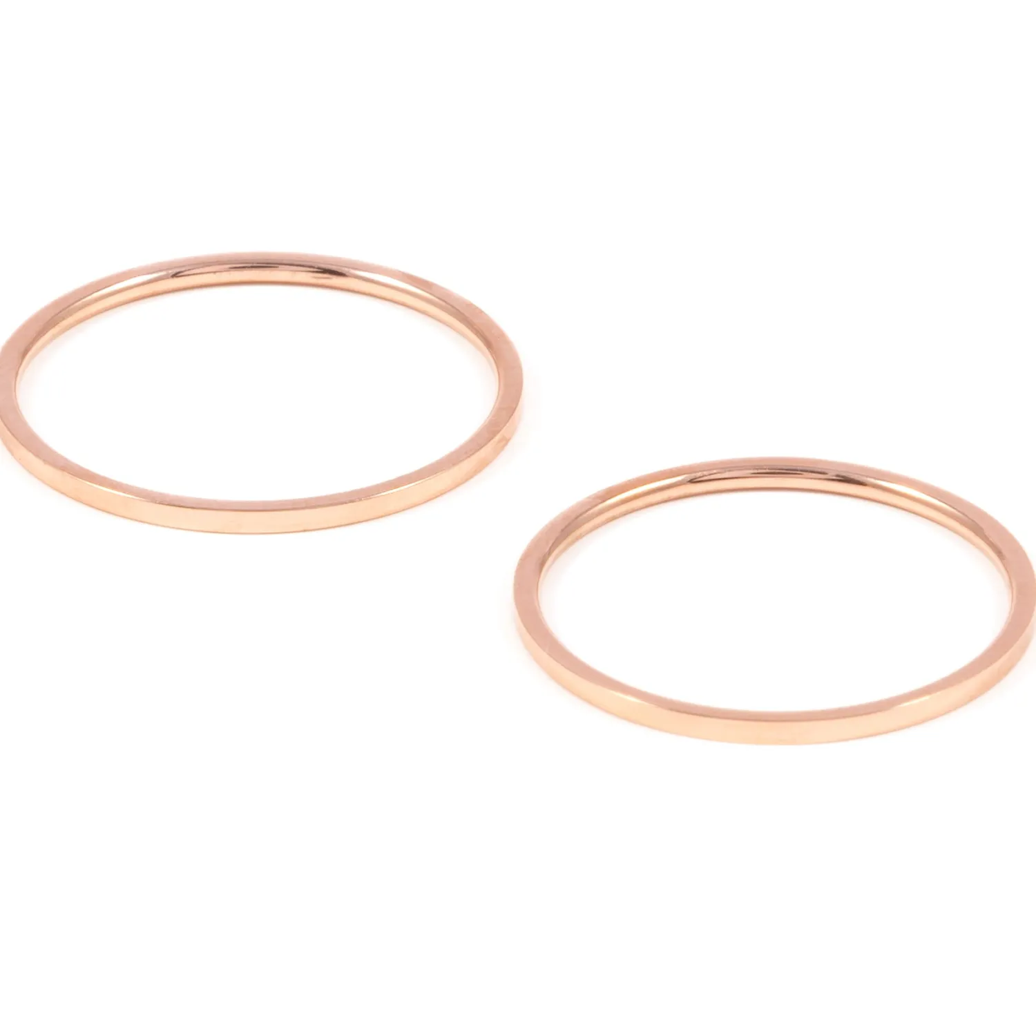 Schlichte Ringe | Hey Happiness Edelstahl Ring Set in Rosegold Rose Gold