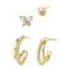Earring Stack Sets | Ohrstecker | Hey Happiness Edelstein & Perle Ohrringe Set aus Sterlingsilber