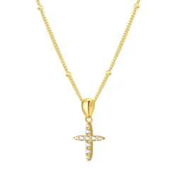 Anhänger | Filigrane Ketten | Hey Happiness Edelstein Kreuz Anhänger Kette aus Sterlingsilber