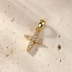 Anhänger | Filigrane Ketten | Hey Happiness Edelstein Kreuz Anhänger Kette aus Sterlingsilber