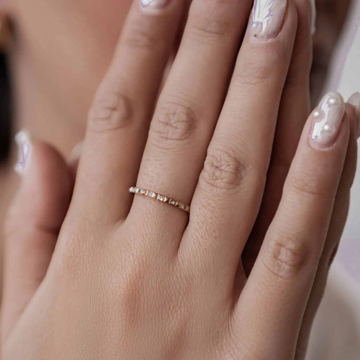 Schlichte Ringe | Hey Happiness Edelstein Pyramiden Ring aus Edelstahl