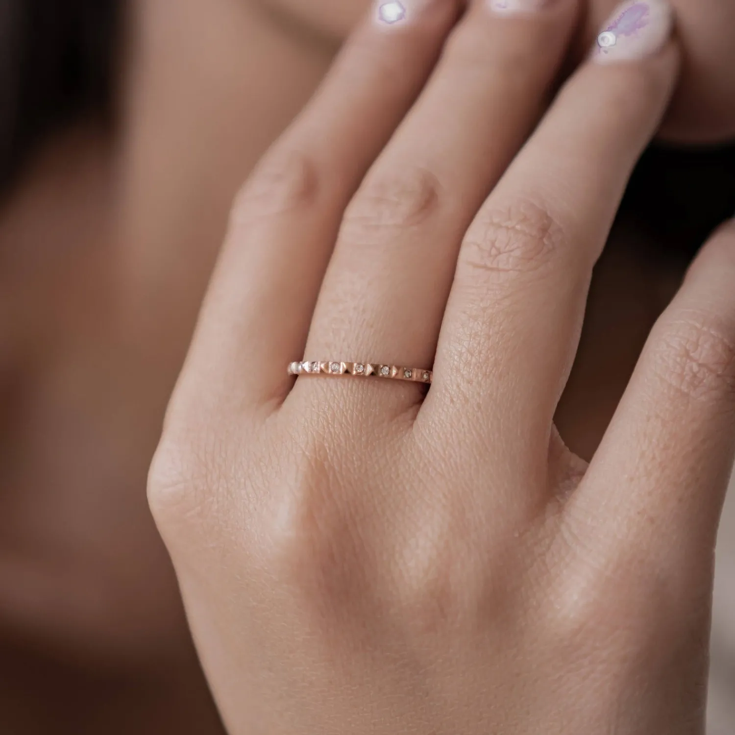 Schlichte Ringe | Hey Happiness Edelstein Pyramiden Ring aus Edelstahl
