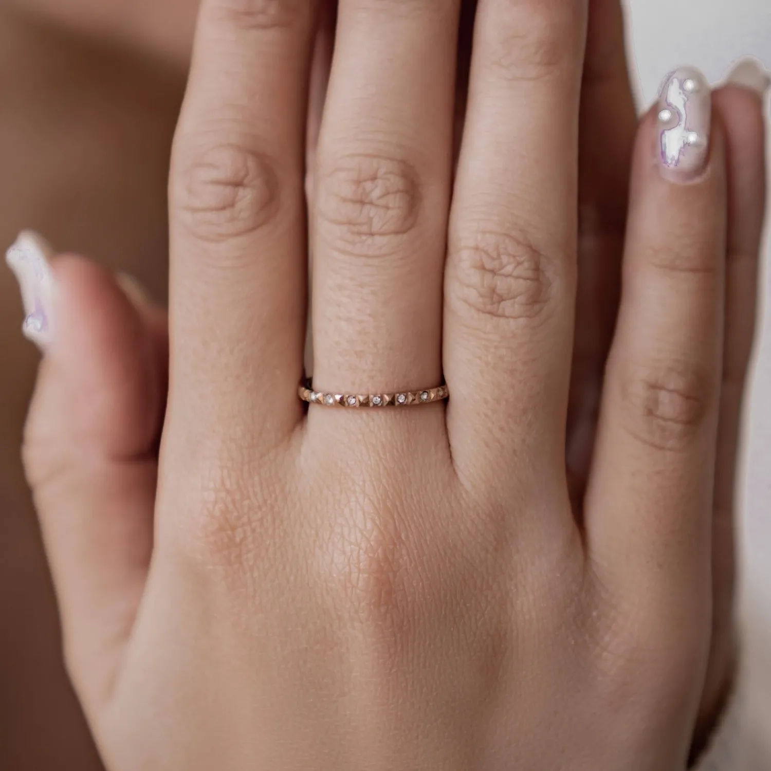 Schlichte Ringe | Hey Happiness Edelstein Pyramiden Ring aus Edelstahl