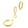 Earring Stack Sets | Creolen | Hey Happiness Einzelner Ohrring Stacking Schmuckset aus Vereten Creolen Gold