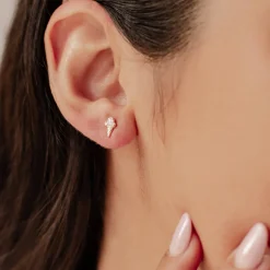 Ohrstecker | Hey Happiness Eistüte mit Eiskugel Ohrstecker Sterlingsilber