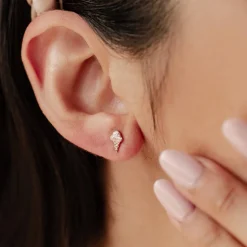 Ohrstecker | Hey Happiness Eistüte mit Eiskugel Ohrstecker Sterlingsilber