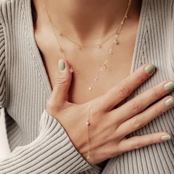 Necklace Sets | Lariat Necklaces | Hey Happiness Ellipse Halsketten-Set Sterling Silber