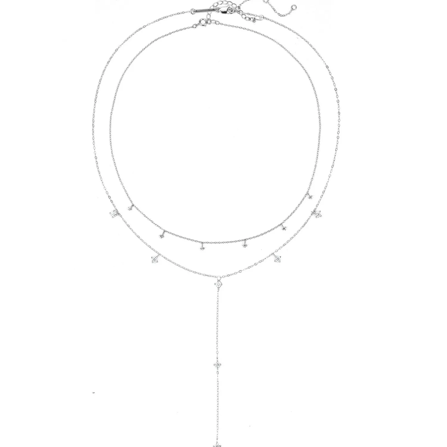 Necklace Sets | Lariat Necklaces | Hey Happiness Ellipse Halsketten-Set Sterling Silber