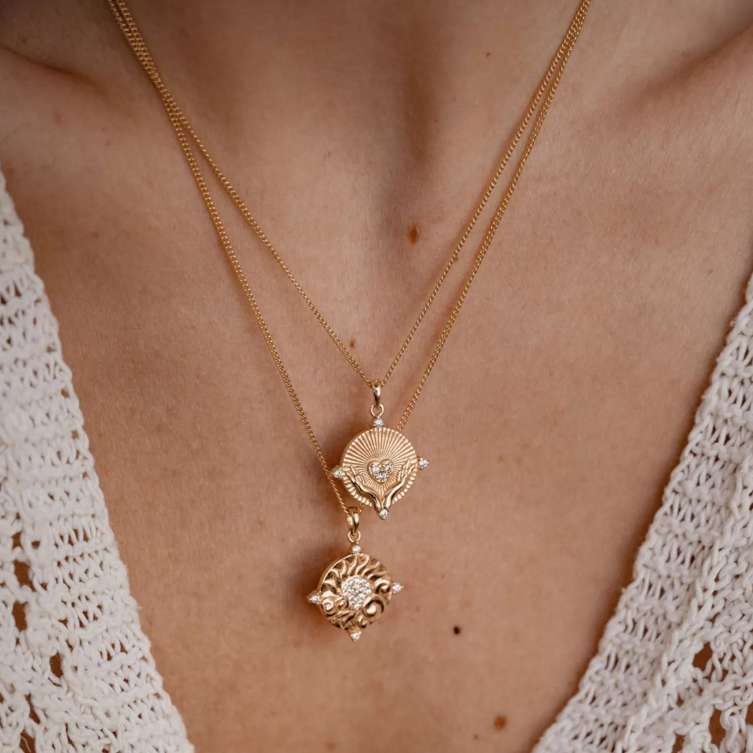 Filigrane Ketten | Hey Happiness Energy Kette mit Anhänger aus Sterlingsilber