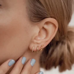 Earring Stack Sets | Huggie Ohrringe | Hey Happiness Ewigkeit Ohrringe Set aus Sterlingsilber