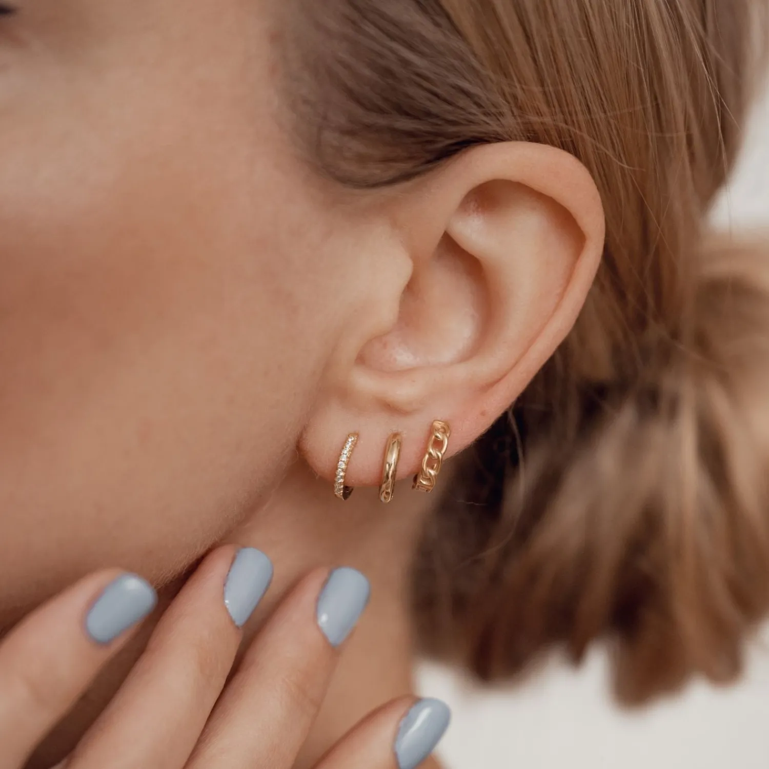 Earring Stack Sets | Huggie Ohrringe | Hey Happiness Ewigkeit Ohrringe Set aus Sterlingsilber