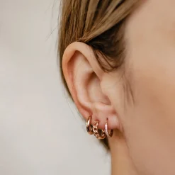 Earring Stack Sets | Huggie Ohrringe | Hey Happiness Ewigkeit Ohrringe Set aus Sterlingsilber