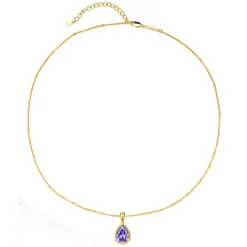 Filigrane Ketten | Hey Happiness Februar Amethyst Geburtsstein Halskette Sterlingsilber