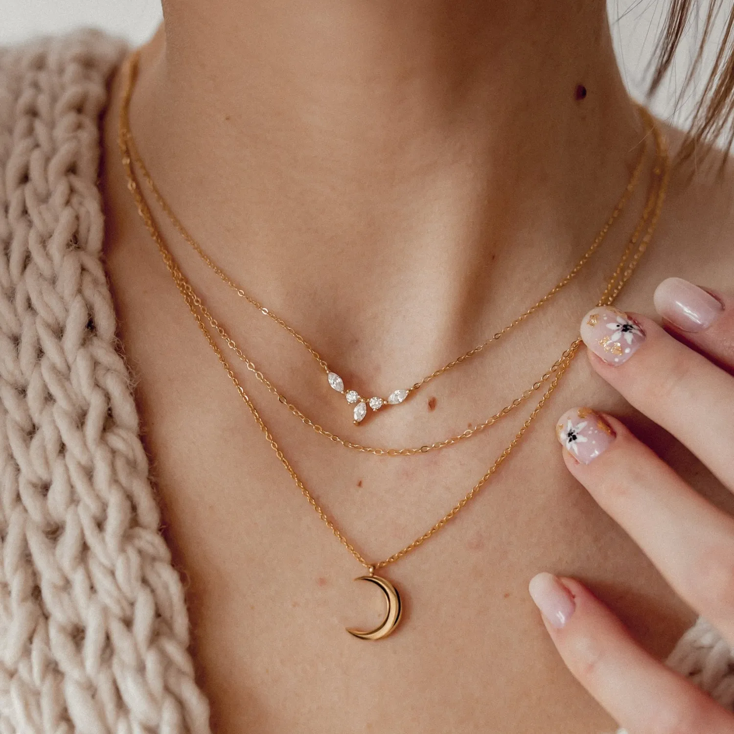 Filigrane Ketten | Hey Happiness Feine Ankerkette Vereter Sterlingsilber Gold