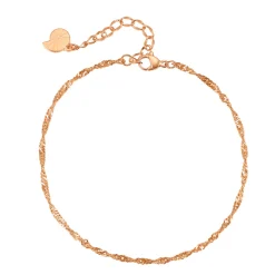 Fußkettchen | Hey Happiness Feine Fußkette im Singapur-Design in Rosegold Rose Gold