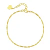 Fußkettchen | Hey Happiness Feine Fußkette im Singapur-Design in farbe Gold