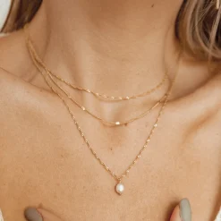 Filigrane Ketten | Hey Happiness Feine Kette Starburst Sterlingsilber in Gold