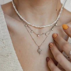 Filigrane Ketten | Hey Happiness Feine Kette Starburst Sterlingsilber Silver