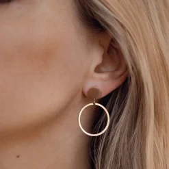 Creolen | Hey Happiness Feine Kreis Ohrringe Creolen-Design Rose Gold