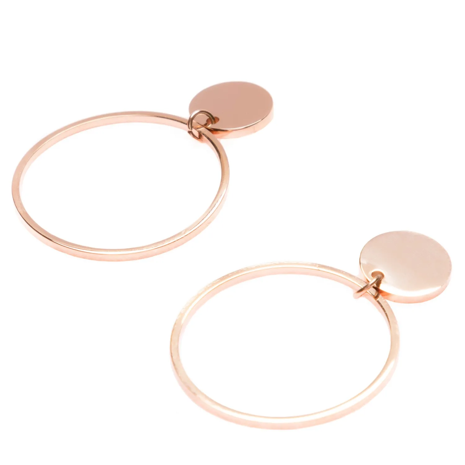 Creolen | Hey Happiness Feine Kreis Ohrringe Creolen-Design Rose Gold