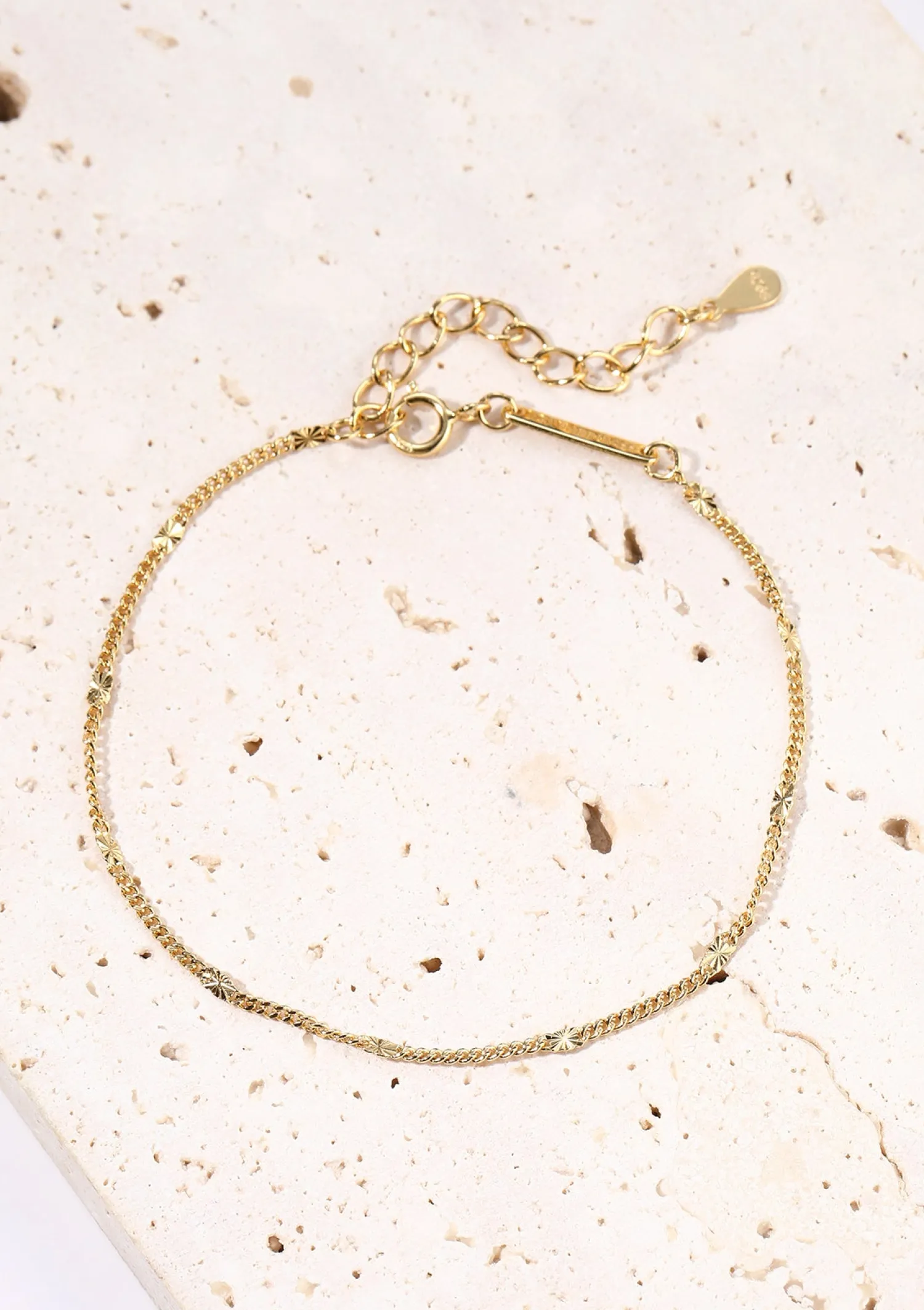 Ketten Armbänder | Hey Happiness Feines Starburst Armband Sterlingsilber in Gold