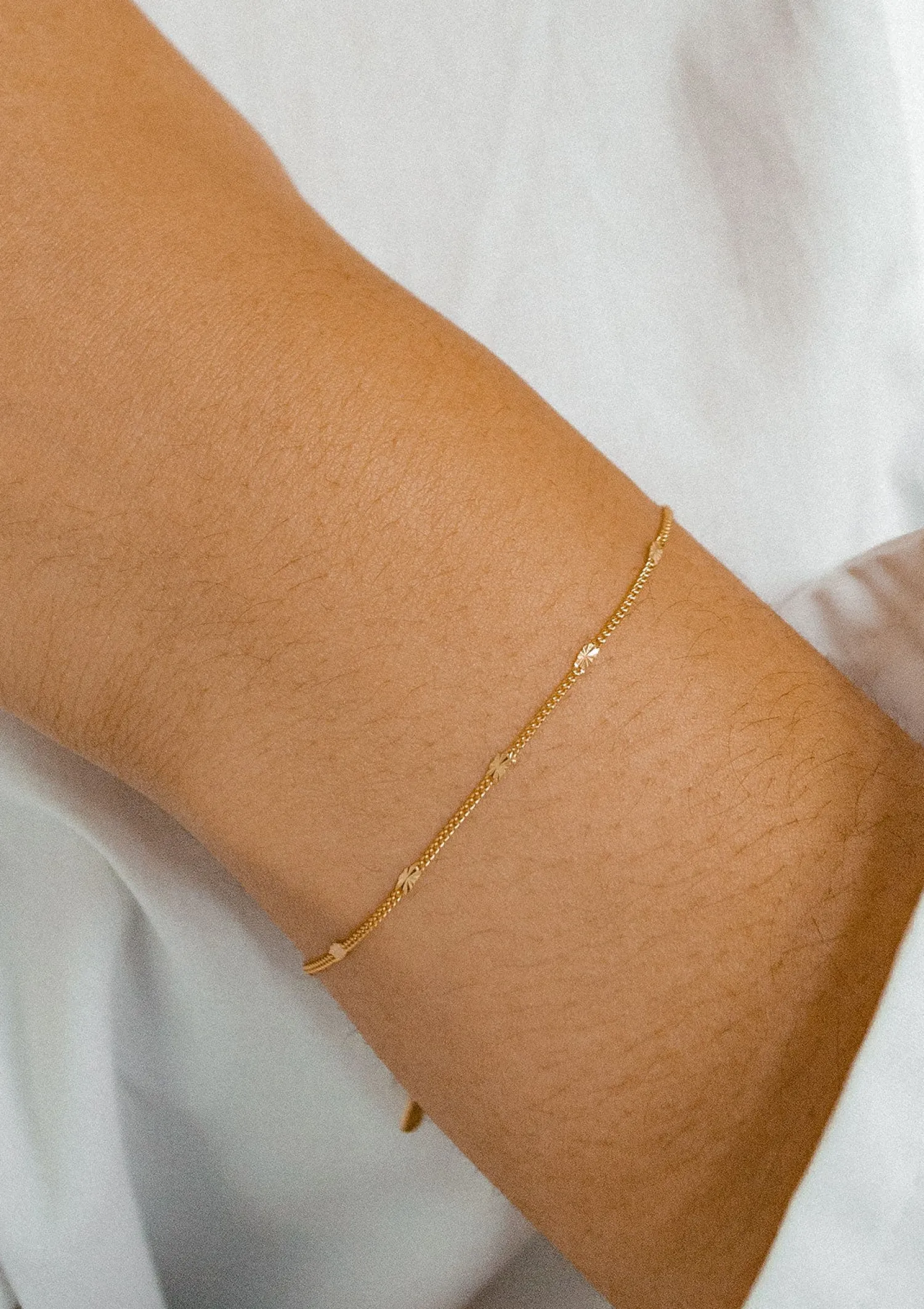 Ketten Armbänder | Hey Happiness Feines Starburst Armband Sterlingsilber in Gold