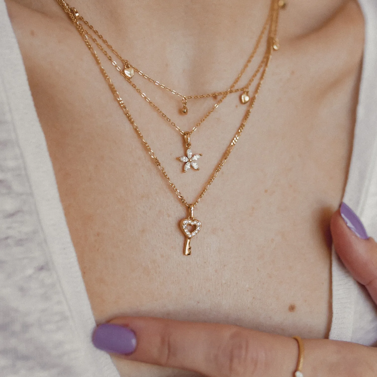 Filigrane Ketten | Hey Happiness Filigrane Figarokette Vereter Sterlingsilber Gold