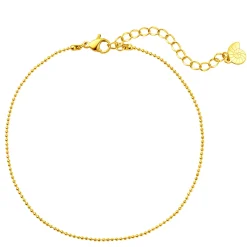 Fußkettchen | Hey Happiness Filigrane Fußkette im Kugelkette-Design in Gold