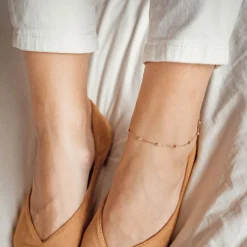Fußkettchen | Hey Happiness Filigrane Fußkette mit Kugeln in Rosegold Rose Gold