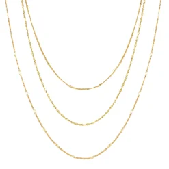 Necklace Sets | Hey Happiness Filigrane Ketten Set Goldplattiertes Sterlingsilber