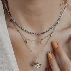 Statement Ketten | Hey Happiness Filigrane Kordelkette in Silber Silver