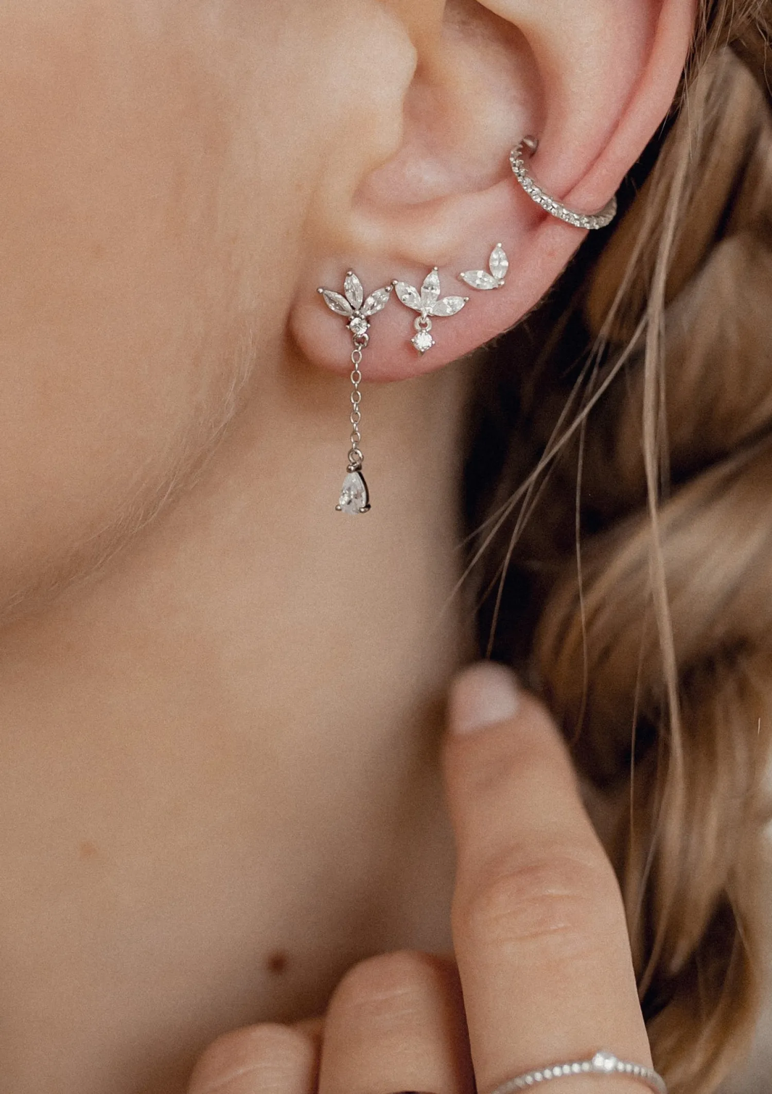 Earring Stack Sets | Hey Happiness Filigrane Ohrstecker zum Stapeln Sterlingsilber Silver