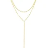 Lariat Necklaces | Filigrane Ketten | Hey Happiness Filigrane Y Kette im Rolokette-Design in Gold