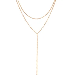 Lariat Necklaces | Filigrane Ketten | Hey Happiness Filigrane Y Kette im Rolokette-Design in Rosegold Rose Gold