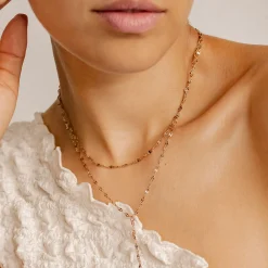 Lariat Necklaces | Filigrane Ketten | Hey Happiness Filigrane Y Kette im Rolokette-Design in Rosegold Rose Gold