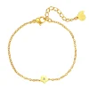 Charm Armbänder | Hey Happiness Filigranes Armband Blume in Gold